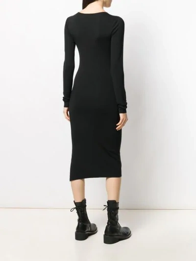 Shop Joseph Pencil Midi Dress In Black