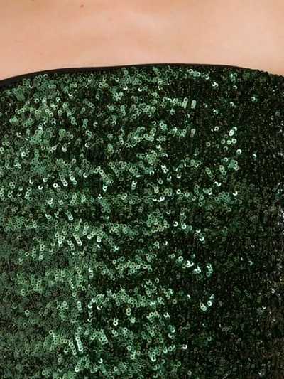 Shop Andamane Sequinned Strapless Top In Green