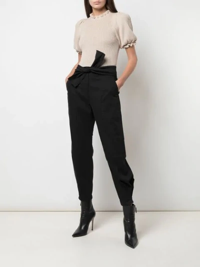 Shop Ulla Johnson Storm Tapered-leg Jeans In Black