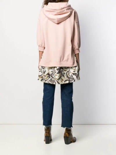 Shop Antonio Marras Flared Trim Hoodie In Neutrals