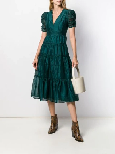 Shop Ulla Johnson Odile Organza Dress In Green