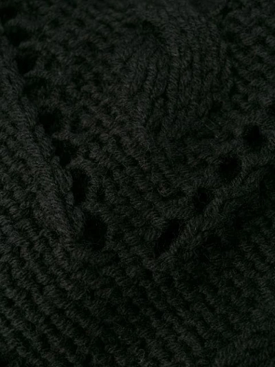 Shop Almaz Panelled Cable Knit Jumper In Black
