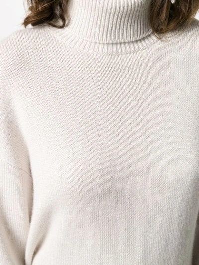 BRUNELLO CUCINELLI ROLL NECK SWEATER - 大地色