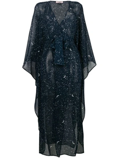 Shop Gilda & Pearl Luna Kaftan Dress In Blue