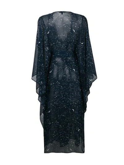 Shop Gilda & Pearl Luna Kaftan Dress In Blue