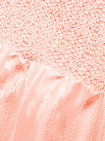 ALESSANDRA RICH TEXTURED PRINT DRESS - 粉色