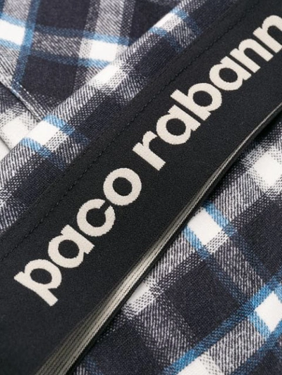 Shop Paco Rabanne Logo Band Crop Top In Blue