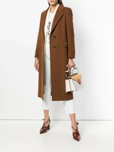 Shop Tagliatore Formal Long Coat In Brown