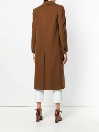Shop Tagliatore Formal Long Coat In Brown