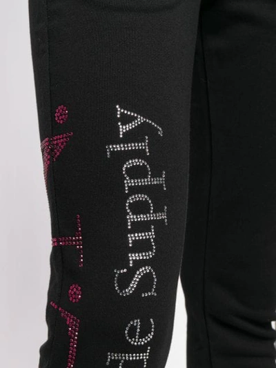 Shop Philipp Plein Logo Track Trousers In Black