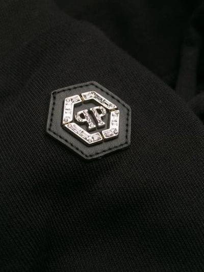 Shop Philipp Plein Logo Track Trousers In Black