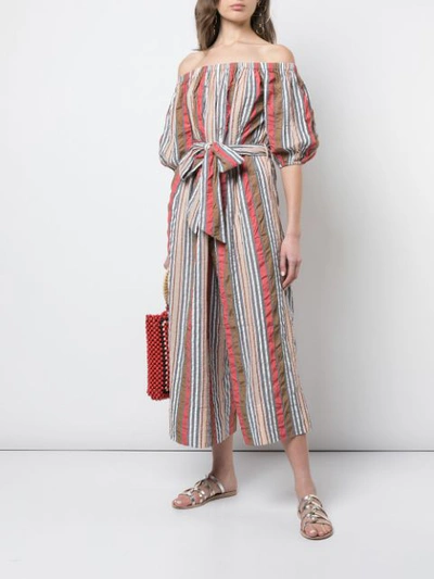 Shop Ulla Johnson Belted Dress In Multicolour