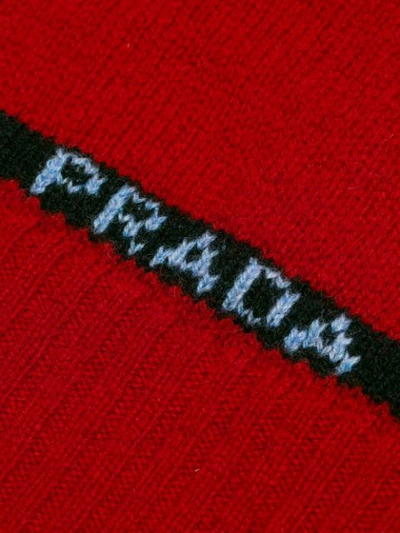Shop Prada Instarsia Knit Jumper - Red