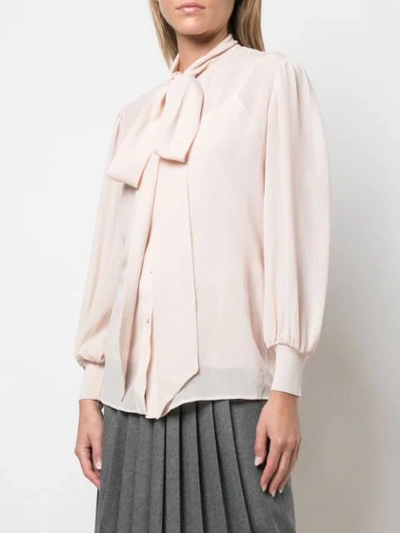 Shop Givenchy Pussycat Bow Blouse In Pink