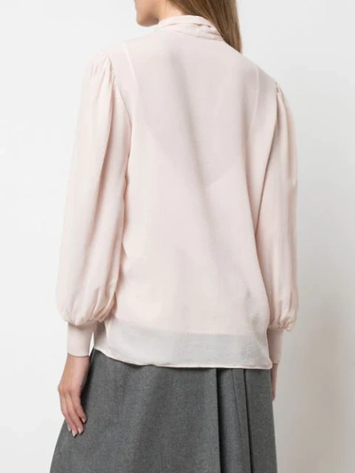 Shop Givenchy Pussycat Bow Blouse In Pink