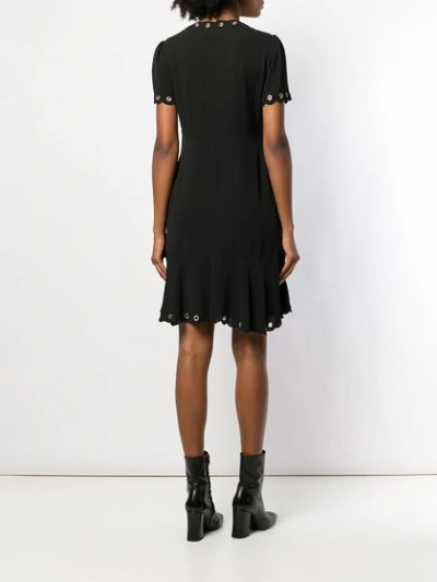 Shop Michael Kors Michael  Eyelet Embellished Dress - Black