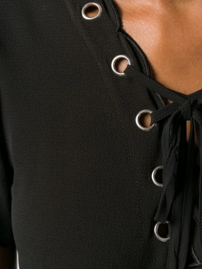 Shop Michael Kors Michael  Eyelet Embellished Dress - Black