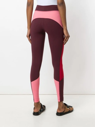 Shop Isabel Marant Leggings In Colour-block-optik - Rosa In Pink & Purple