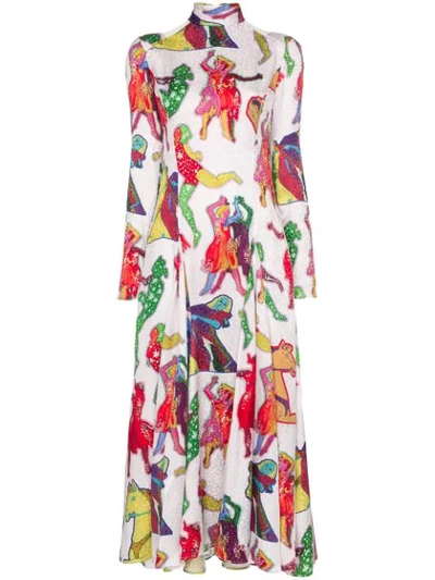 Shop Stella Mccartney All Together Now Lucy In The Sky With Diamonds Dress In Pink