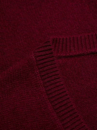 THEORY CASHMERE V-NECK PULLOVER - 红色