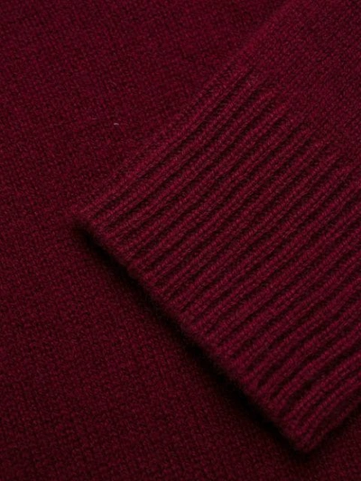THEORY CASHMERE V-NECK PULLOVER - 红色