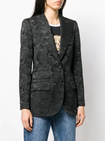 Shop Dolce & Gabbana Jacquard Jacket In Black