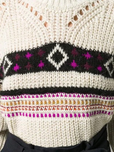 Shop Isabel Marant Intarsia-knit Jumper In Neutrals