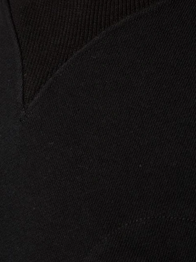 Shop Facetasm Lace Detail Cropped Sweater In Black