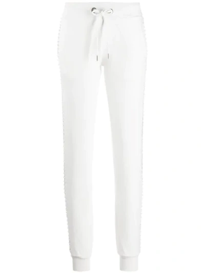Shop Philipp Plein Fitted Sweatpants In White