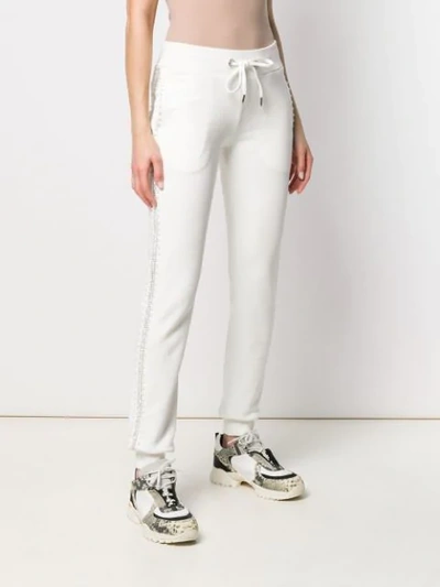 Shop Philipp Plein Fitted Sweatpants In White