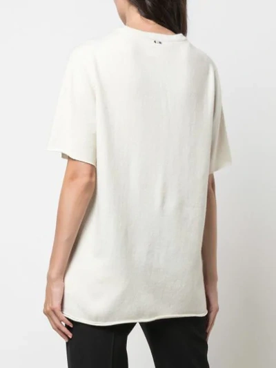 Shop Extreme Cashmere Short Sleeved Knit Top In White