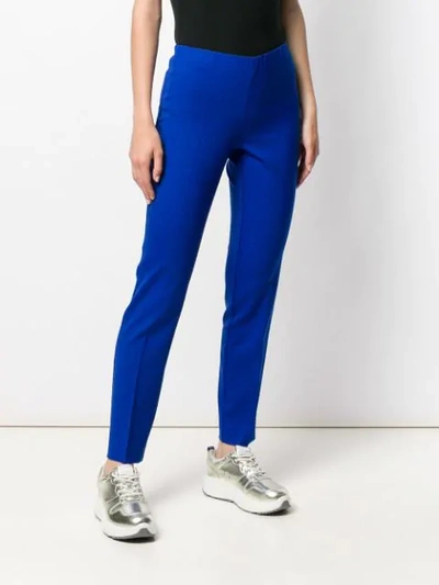 Shop P.a.r.o.s.h Slim Fit Trousers In Blue