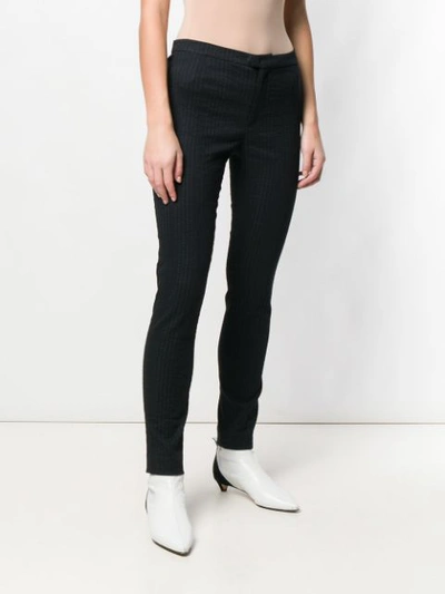 Shop Isabel Marant Skinny Pinstripe Trousers In Schwarz