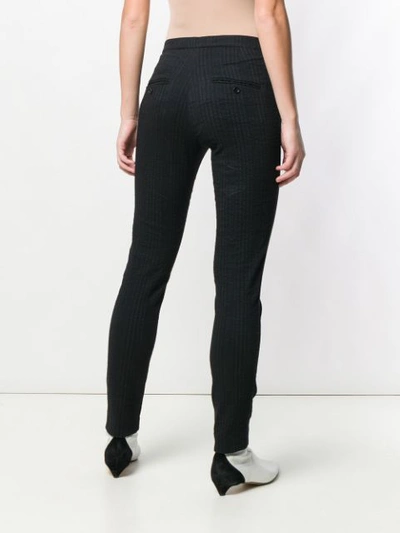Shop Isabel Marant Skinny Pinstripe Trousers In Schwarz