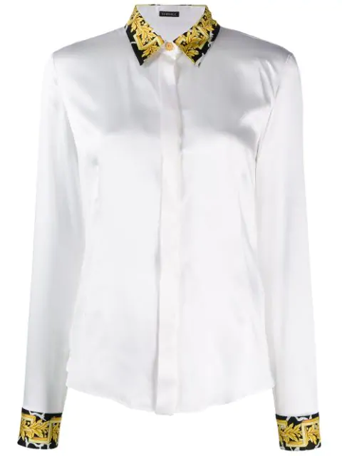 satin white shirt