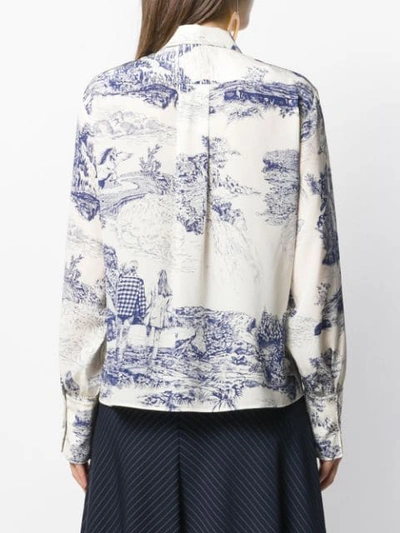 CHLOÉ GRAPHIC PRINT SHIRT - 大地色