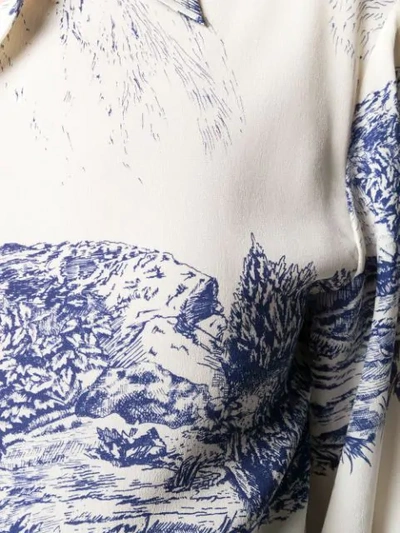 Shop Chloé Graphic Print Shirt In Neutrals ,blue