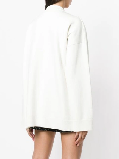 Shop Paco Rabanne Oversized Sweater - White