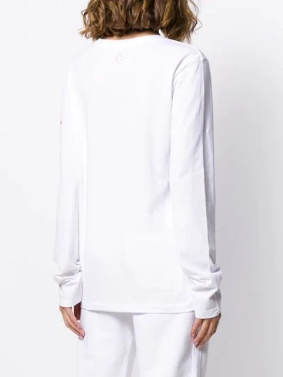 Shop A.f.vandevorst Logo Patch Long Sleeve Top In White