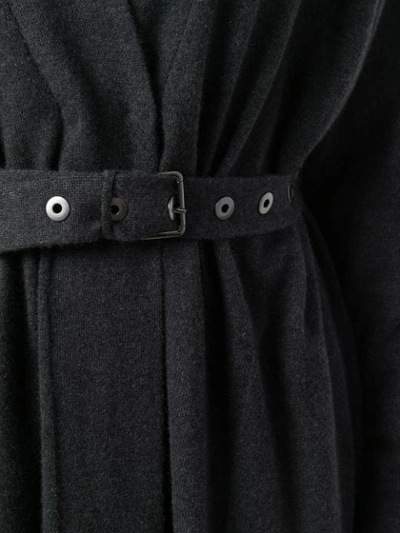 Shop Brunello Cucinelli Belted Cashmere Cardi-coat In Grey