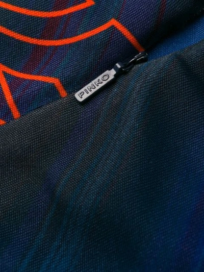 Shop Pinko Printed Jersey Jumper In Blue