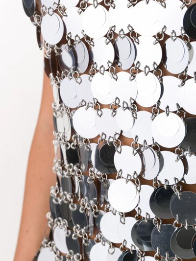 Shop Paco Rabanne Sequined Mini Dress In Metallic
