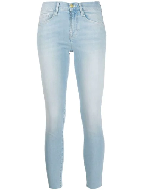 frame mid rise skinny jeans