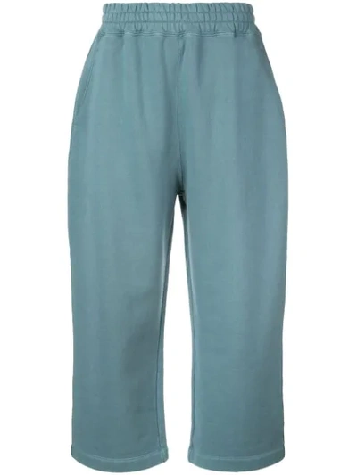 Shop Alexander Wang T Heavy Terry Track Pants  In Blue
