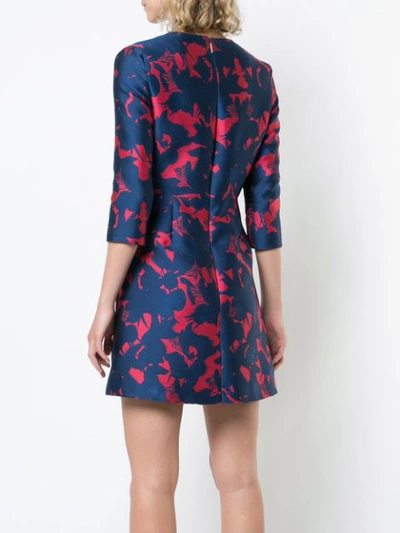 Shop Jason Wu Collection Three-quarter Sleeved Dress - Blue