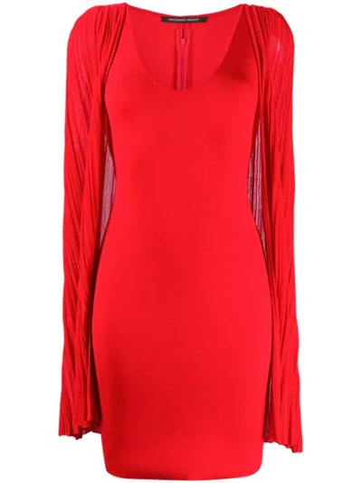 Shop Antonino Valenti Agnese Cape Dress In Red