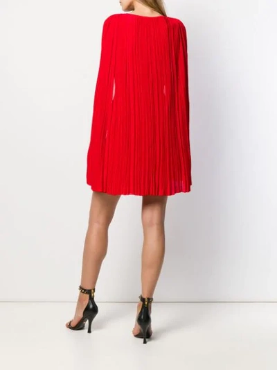 Shop Antonino Valenti Agnese Cape Dress In Red