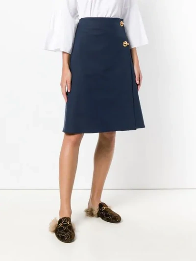 Shop Tory Burch "marine" A-line Skirt - Blue