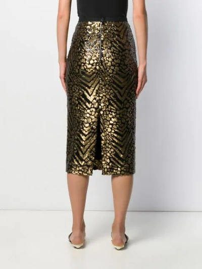 Shop Antonio Marras Sequinned Pencil Skirt In Black