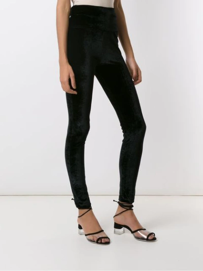 Shop Andrea Bogosian Textured Pedrari Skinny Trousers In Black